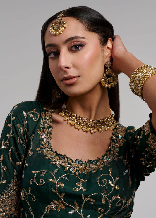 Ashnoor Necklace Set with Teeka