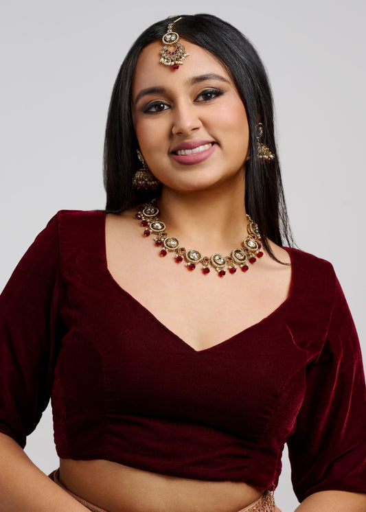 Sehar Necklace Set with Teeka