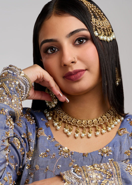 Afreen Necklace Set with Teeka